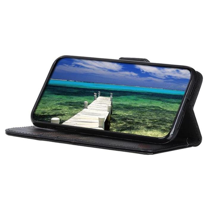 KHAZNEH - KHAZNEH Textured Plånboksfodral Galaxy A13 4G - Svart