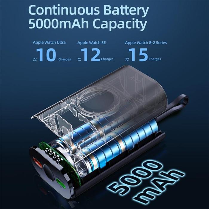 A-One Brand - V10A Apple Watch Snabbladdning Laddare Power Bank 5000mAh 20W