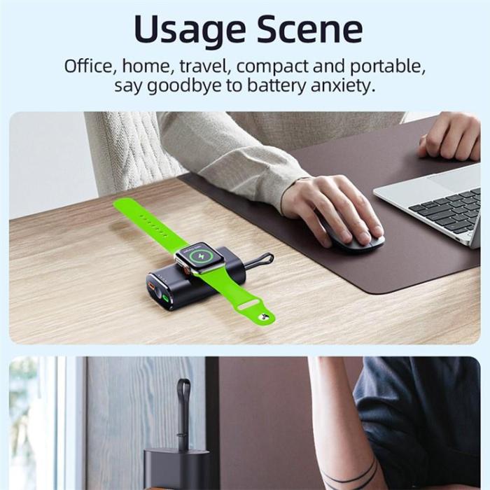 A-One Brand - V10A Apple Watch Snabbladdning Laddare Power Bank 5000mAh 20W