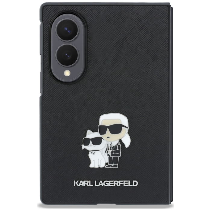 KARL LAGERFELD - Karl Lagerfeld Mobilskal För Galaxy Z Fold 8 Saffiano Karl&Choupette Pin - Svart