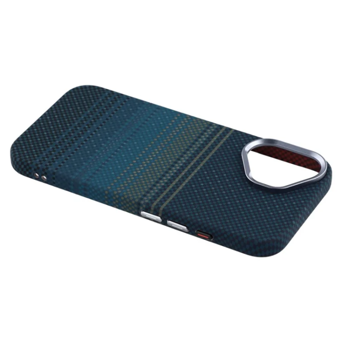 A-One Brand - iPhone 16 Plus Mobilskal Magsafe Kevlar Aramid Fiber - Blå