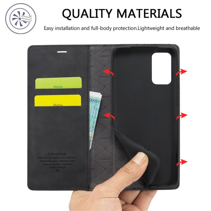 LC.imeeke - LC.IMEEKE Galaxy A23 4G/5G Plånboksfodral Magnetic - Svart