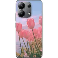 Gustaf - Mobilskal till Xiaomi Redmi Note 13 4G med Rosa Tulpaner