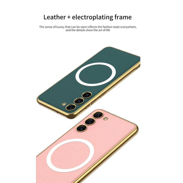 GKK - GKK Galaxy S23 Mobilskal Magsafe Electroplating - Rosa