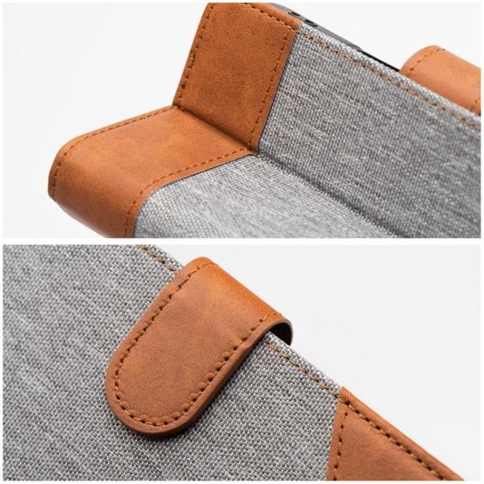 OEM - iPhone 16 Pro Plånboksfodral Jeans - Grå