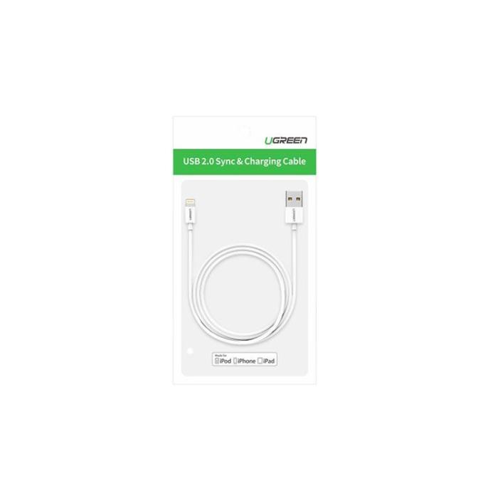 Ugreen - Ugreen USB-A till Lightning kabel 1m - Vit