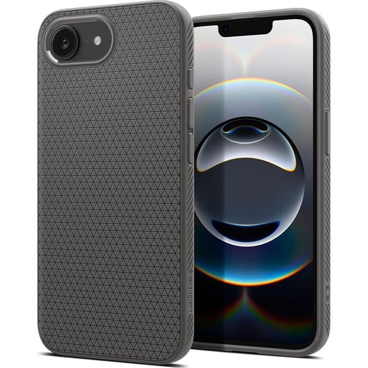Spigen iPhone 16e Mobilskal Liquid Air - Marble Grå | 2353 | AlltMobil