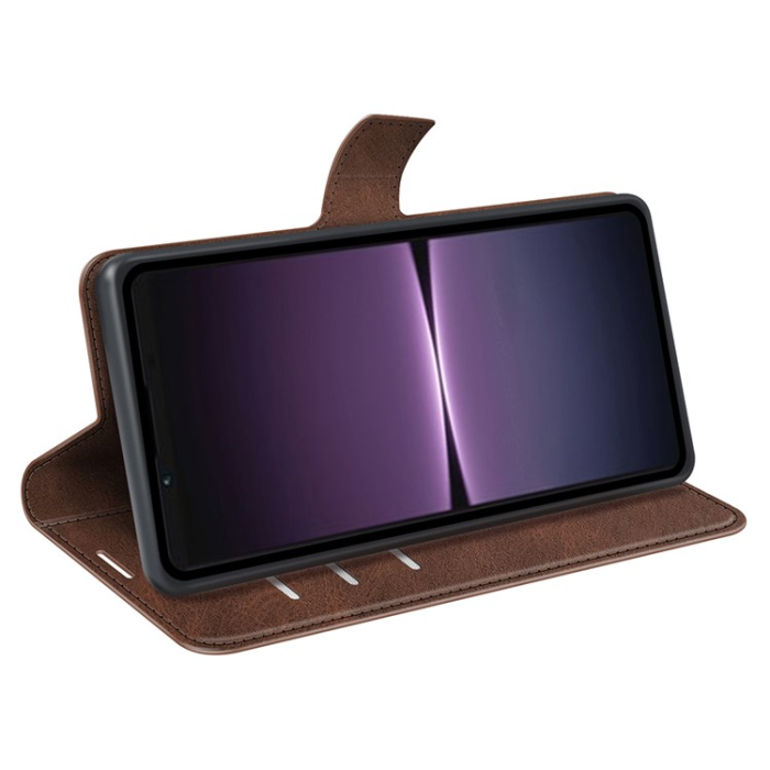 OEM - Sony Xperia 1 V Plånboksfodral Folio Flip Calf - Brun