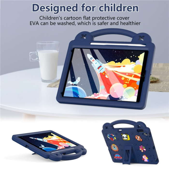 A-One Brand - iPad 10.2 (2021/2019/2020) Skal EVA Kickstand Shockproof - Mörkblå