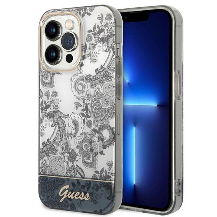 GUESS iPhone 14 Pro Skal Porcelain Collection - Grå | 2353 | AlltMobil