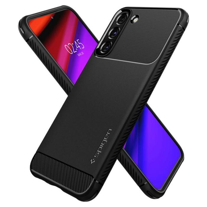Spigen - Spigen Rugged Armor Skal Galaxy S22 - Matte Svart