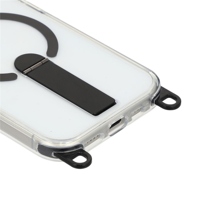 OEM - Mobilskal till iPhone 17 MagSafe med Axelrem och Stativ - Svart