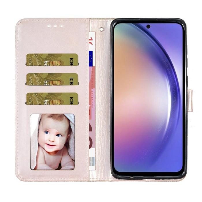OEM - Samsung Galaxy S26 Ultra Plånboksfodral Glitter Anti-Scratch Konstläder - Guld