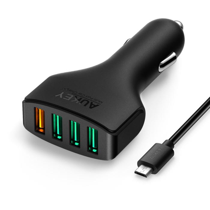 UTGATT5 - Aukey Qualcomm Certified 4 Port Quick Carcharger 2.0