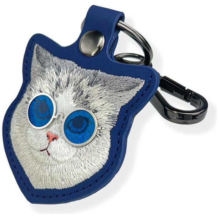 NIMMY - Nimmy AirTag Skal Glasses Cool Cat - Blå