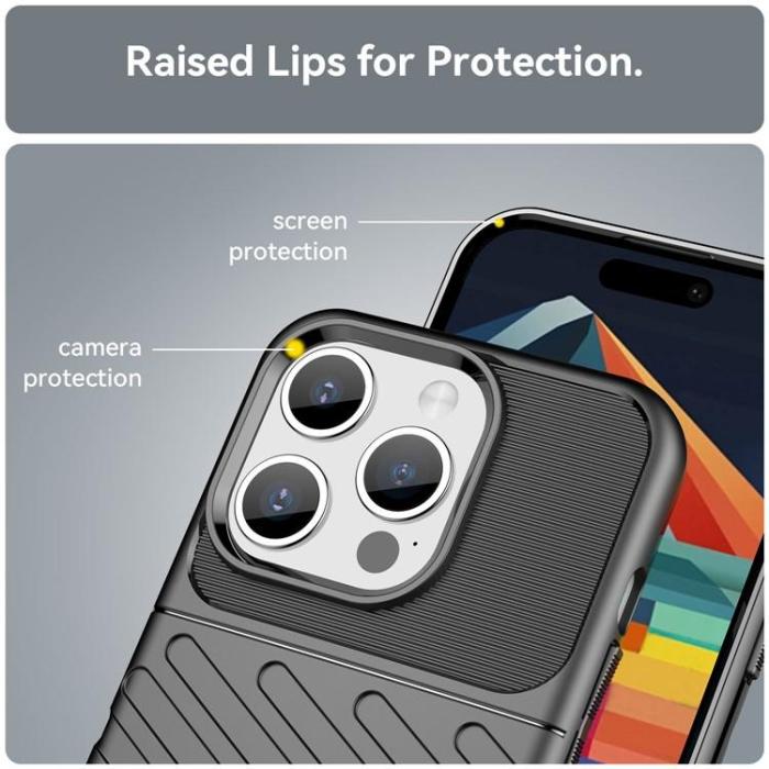 OEM - iPhone 15 Pro Mobilskal Twill Thunder - Svart