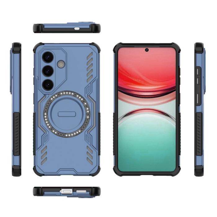 WANLONFENG - WANLONFENG Mobilskal till Samsung Galaxy S26 Plus PC TPU DJ Series - Blå