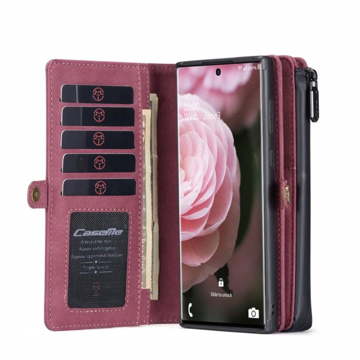 UTGATT1 - CASEME 2-in-1 Plånboksfodral för Galaxy S20 Ultra Detachable - Röd