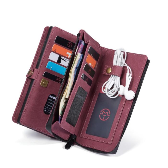 UTGATT1 - CASEME 2-in-1 Plånboksfodral för Galaxy S20 Ultra Detachable - Röd