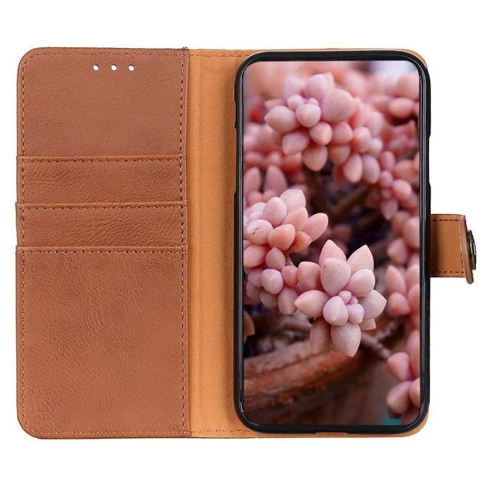KHAZNEH - KHAZNEH Sony Xperia 5 IV Plånboksfodral PU-Läder - Brun