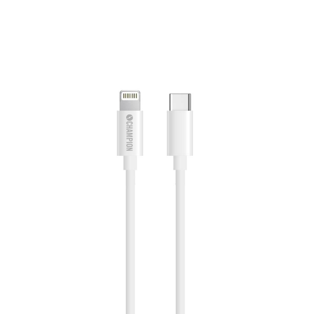 Champion Ladd&Synk kab USB-C till Lightning 2m Vit | 3541 | AlltMobil