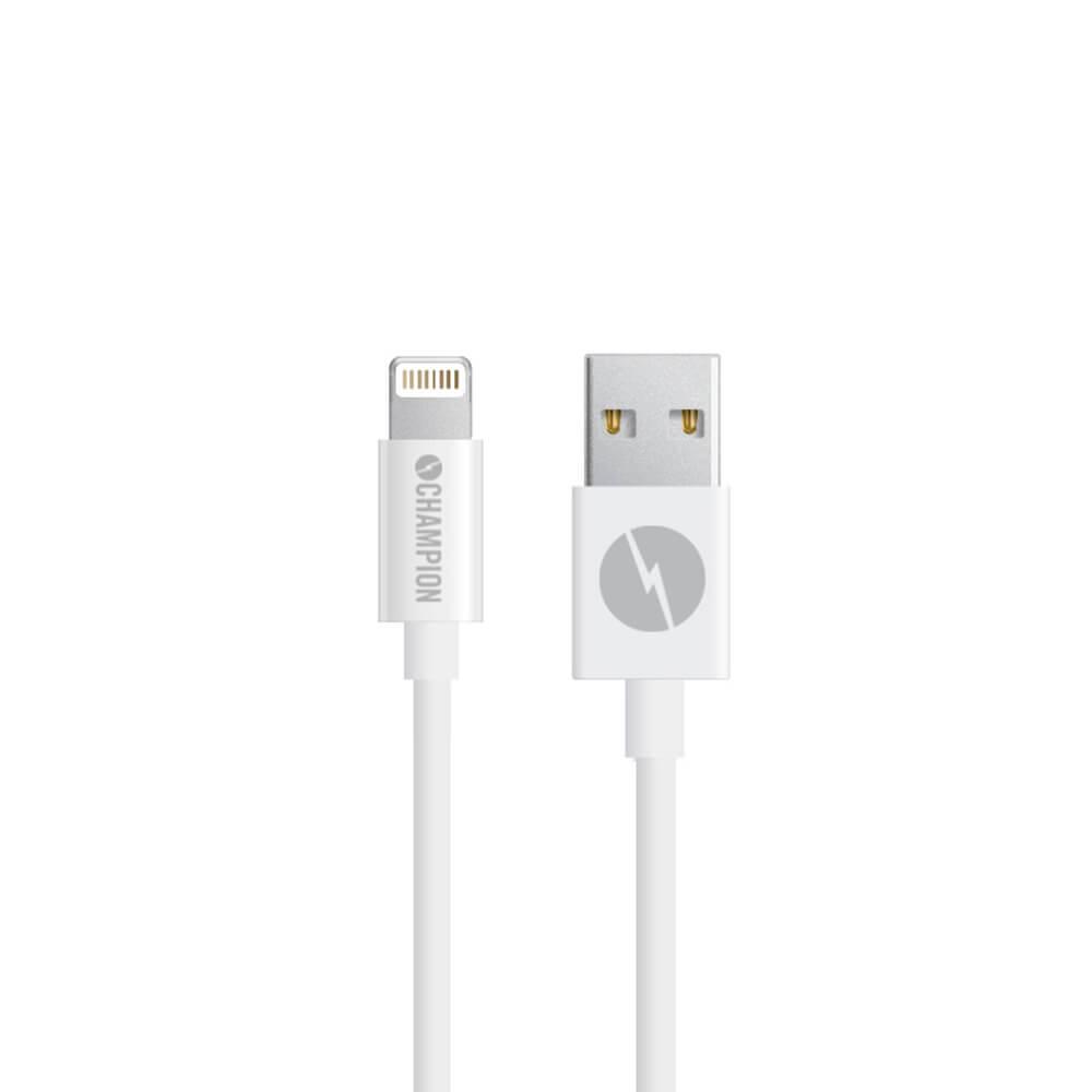 Champion Ladd&Synk kabel Lightning 1m Vit | 3541 | AlltMobil