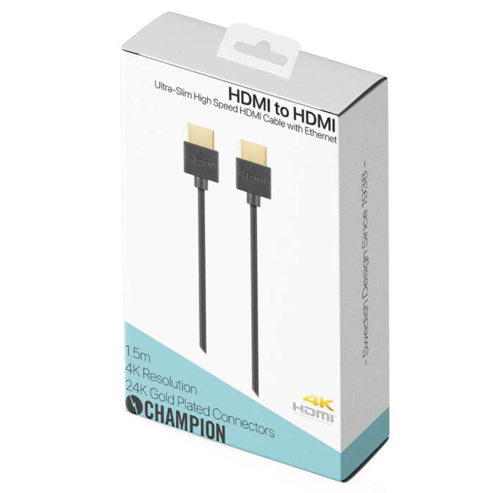 UTGATT1 - Champion HDMI-kabel Ha-Ha SLIM 1.5m