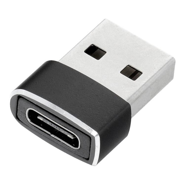 Adapter USB-C (hona) Till USB-A (hane) - Svart | 505295 | AlltMobil