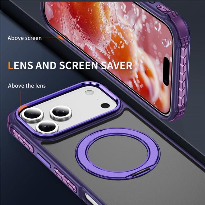A-One Brand - iPhone 17 Pro Max Mobilskal MagSafe Skin Touch - Mörklila