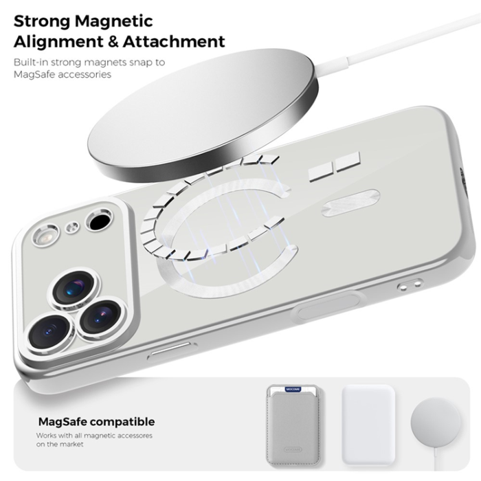 A-One Brand - iPhone 17 Pro Max Mobilskal MagSafe Korthållare TPU + PC