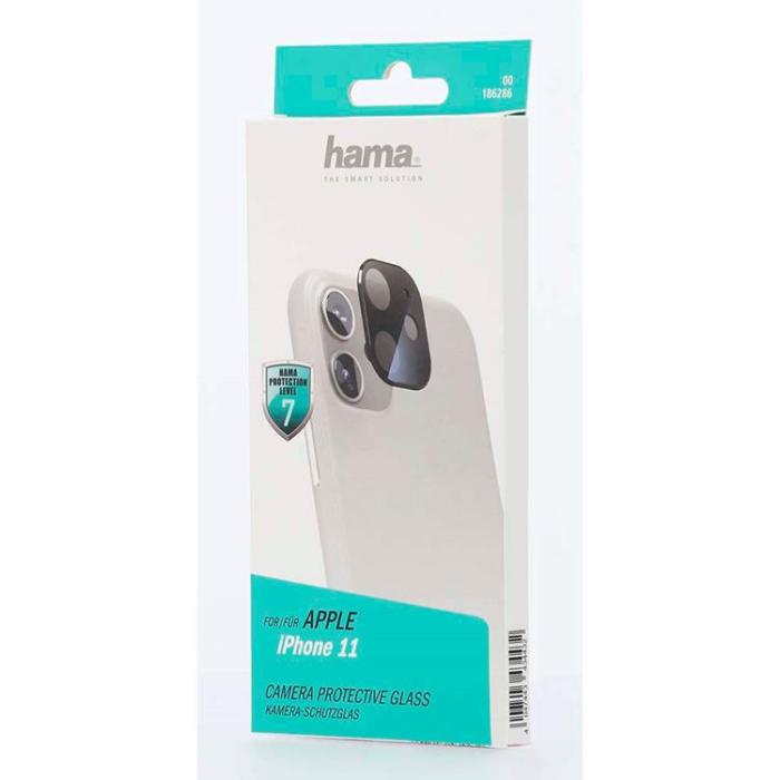 Hama - HAMA Kameralinsskydd i Härdat Glas för iPhone 11 - Svart
