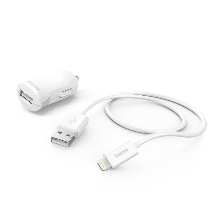 Hama Billaddnings Kit Lightning - Vit | 505295 | AlltMobil