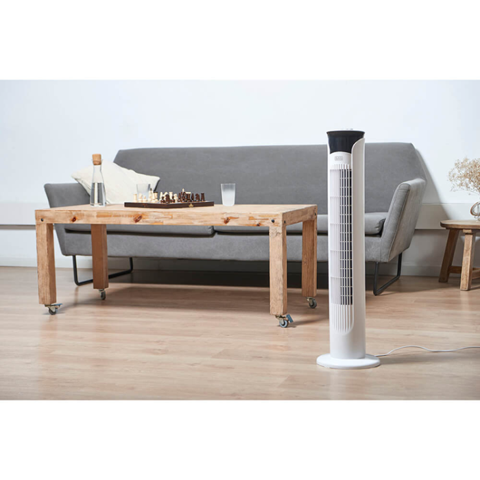 Black & Decker - Black & Decker Pelarfläkt 81cm - Vit
