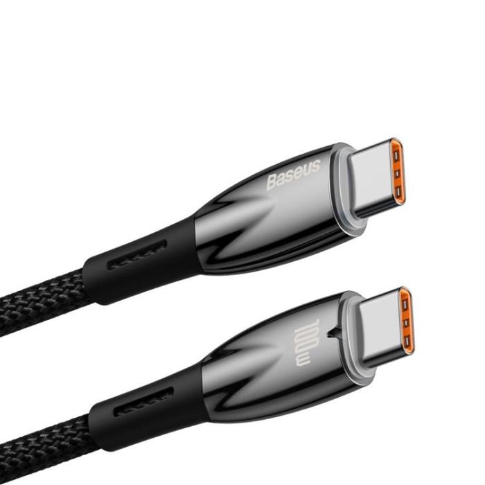 BASEUS - Baseus USB-C till USB-C kabel 100W 1m - Svart