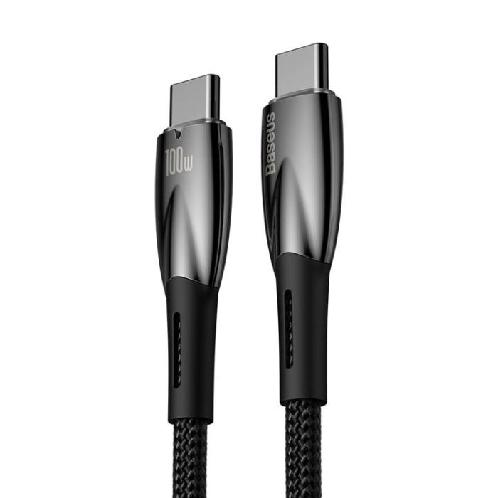 BASEUS - Baseus USB-C till USB-C kabel 100W 1m - Svart