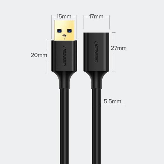 Ugreen - Ugreen Adapter Extension USB-A Till USB-A Kabel - Svart
