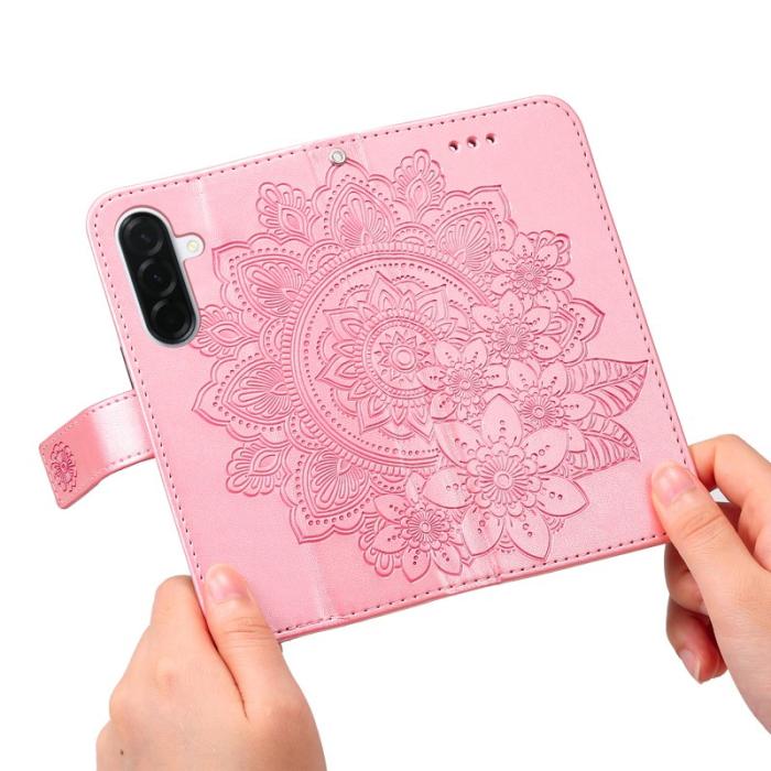 OEM - Samsung Galaxy A37 Plånboksfodral Konstläder Ställ Skydd - Rosa