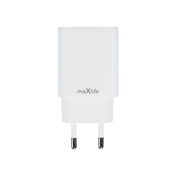 Maxlife - Maxlife Snabbladdare USB-C 20W PD QC MXTC-13-20C - Vit