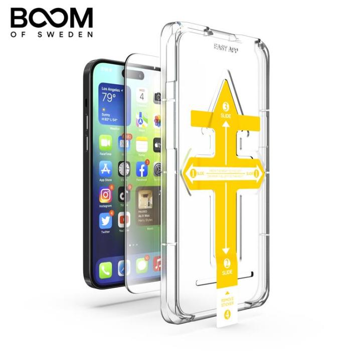 Boom of Sweden - LIVSTIDSGARANTI - BOOM iPhone 14 Pro Max Härdat Glas Skärmskydd - 2 Pack