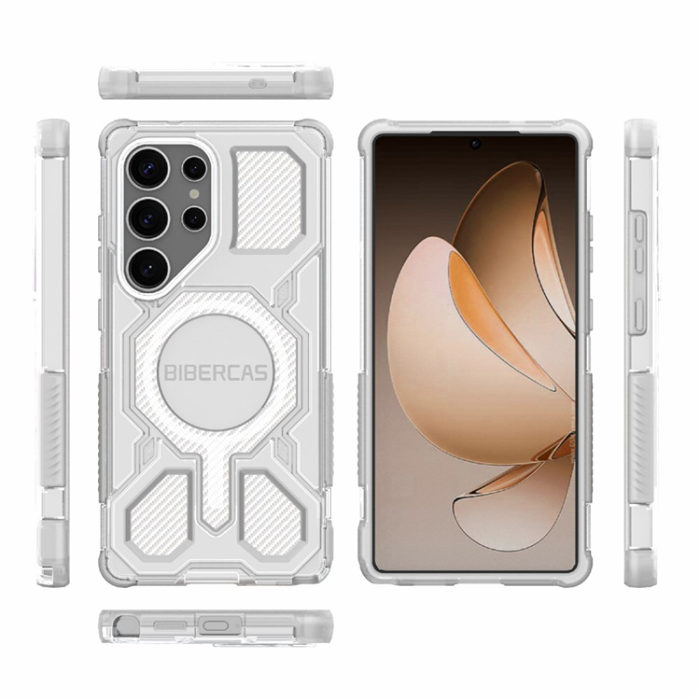 A-One Brand - BIBERCAS Galaxy S25 Ultra Mobilskal MagSafe J-16 Transparent