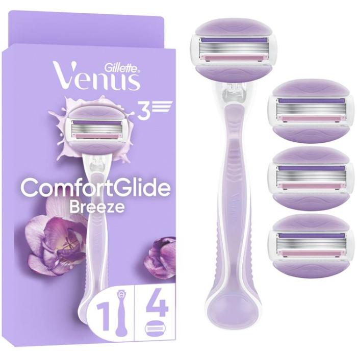Gillette - Gillette Rakhyvel Comfortglide Breeze + 4st rakblad