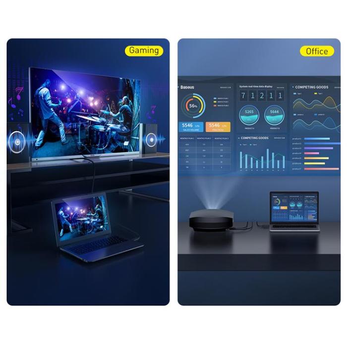 BASEUS - Baseus HDMI Kabel 20m - Svart