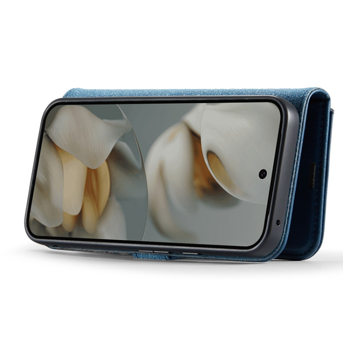 DG.MING - DG.MING Google Pixel 10 Pro XL Plånboksfodral Split Läder - Blå
