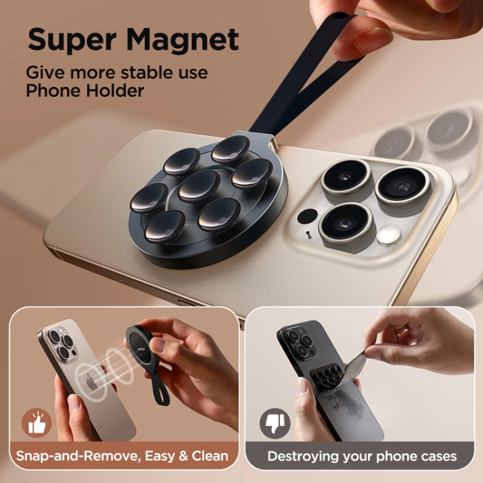 Joyroom - Joyroom Magnetisk Mobilhållare med Sugkoppar - Svart