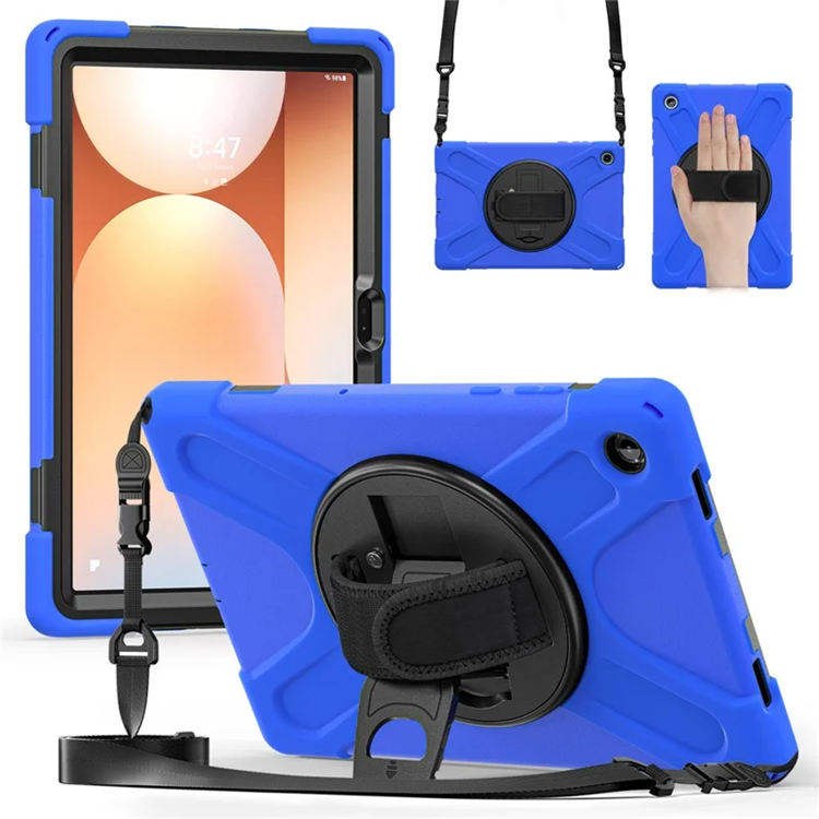 Galaxy Tab A11 Plus Mobilskal Kickstand Silikon Axelrem - Blå | 2353 | AlltMobil