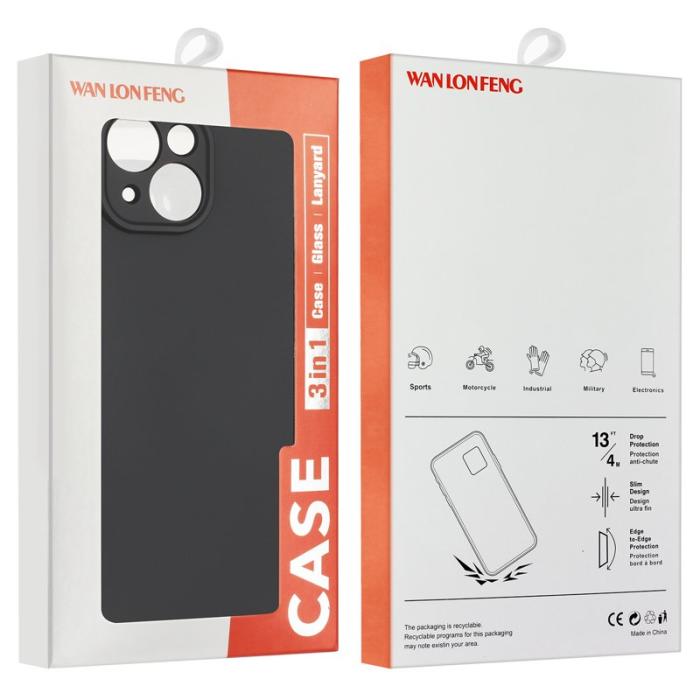 WANLONFENG - WANLONFENG Mobilskal till Samsung Galaxy A55 5G TPU RB3 Serie - Vit
