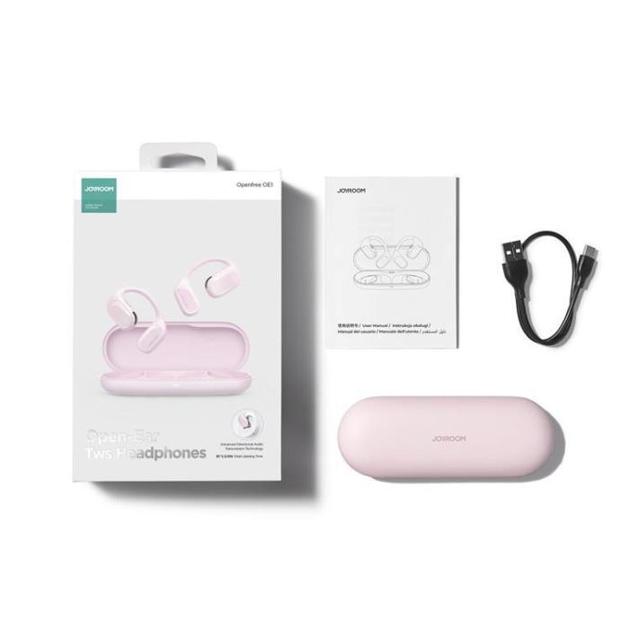 Joyroom - Joyroom Openfree Trådlösa On-Ear Hörlurar - Rosa