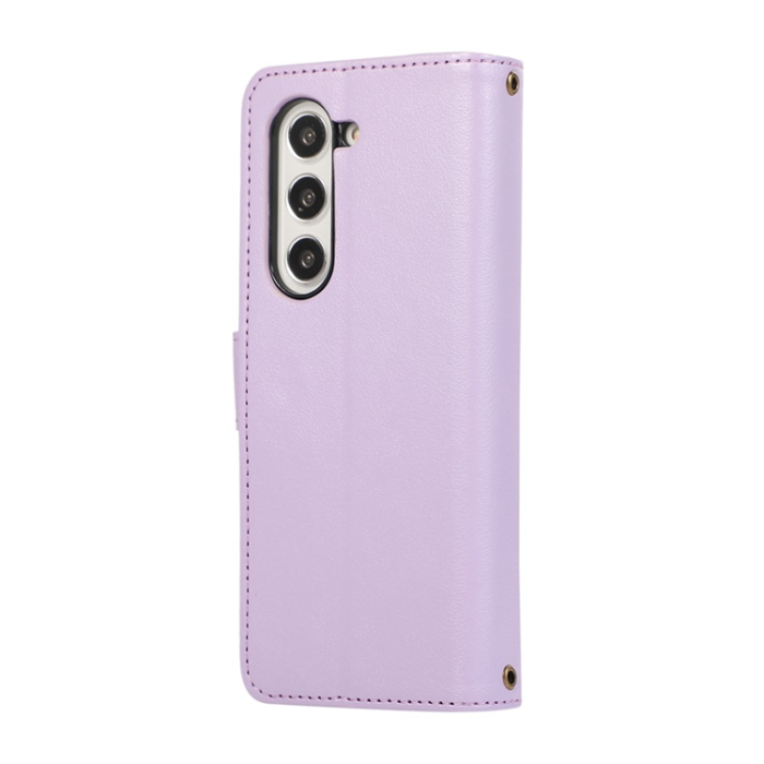 A-One Brand - Galaxy Z Fold7 Plånboksfodral Multi Zipper Läder - Lila