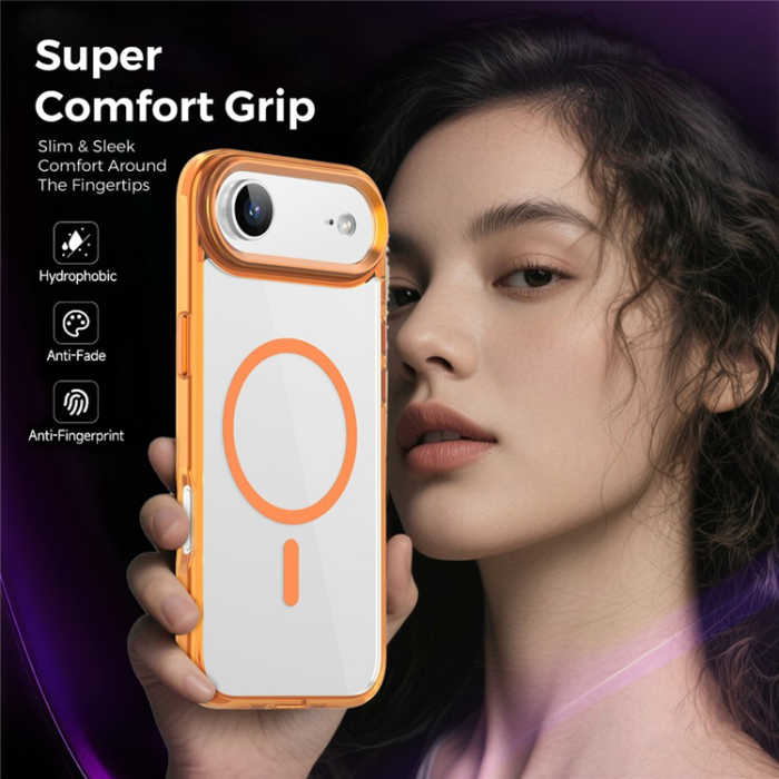 A-One Brand - iPhone Air Mobilskal MagSafe TPU+PC Transparent - Orange