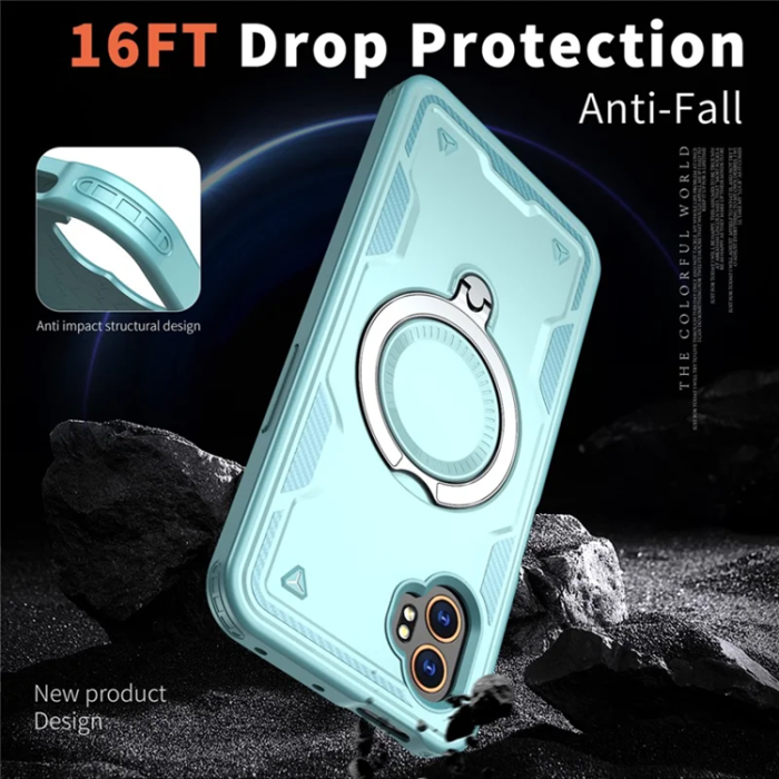 A-One Brand - Galaxy XCover 7 Pro Mobilskal Magsafe Kickstand - BabyBlå